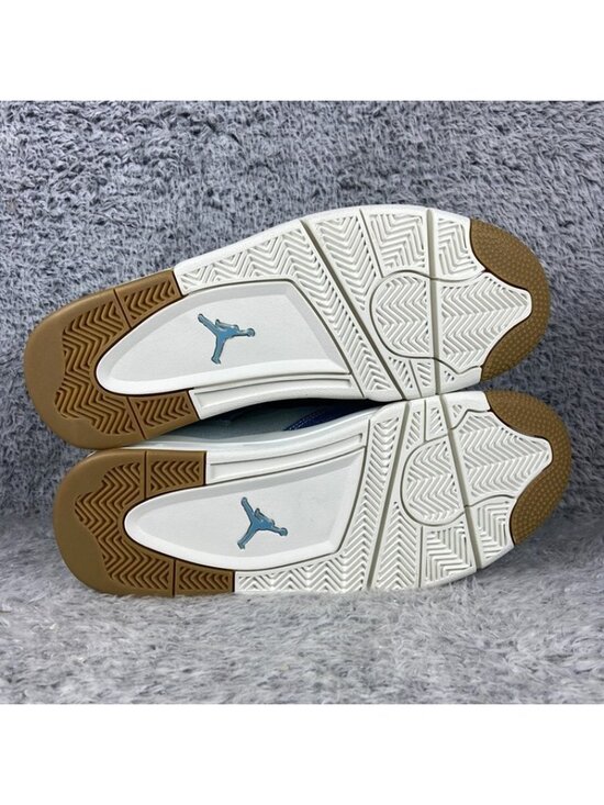 Air Jordan 4 Retro TEX Denim Worn Size 10 Men = 11.5 Women Blue Gum IB6716-100